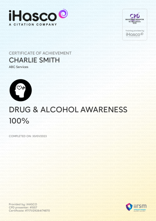 Drug Alcohol Awareness Training Online Course iHASCO